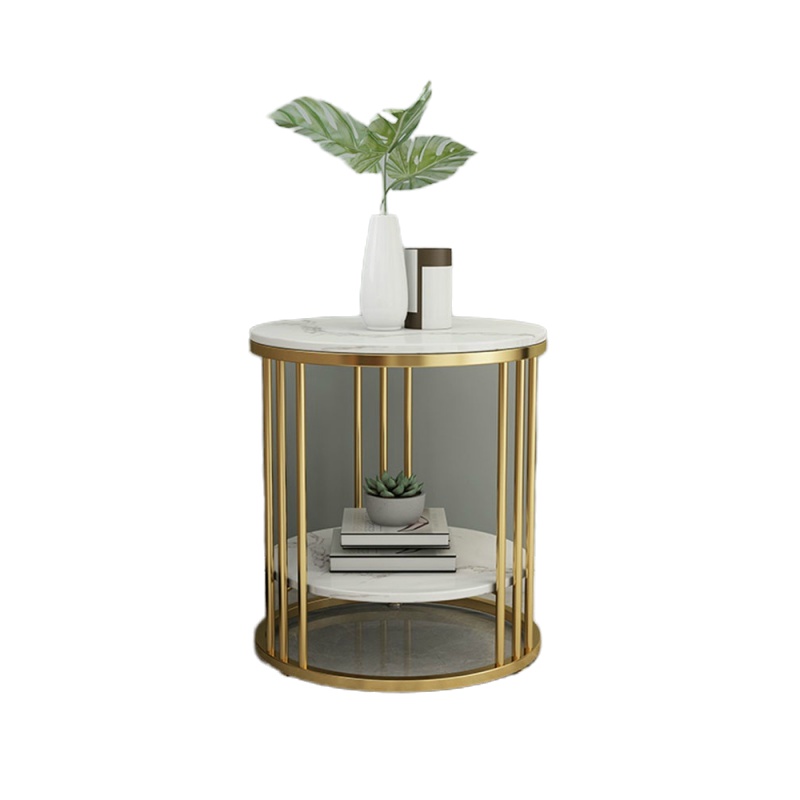 圆桌 床头柜 铁或其他防火阻燃材质(铁+大理石)桌面直径50CM 高55CM (一个装)可定制