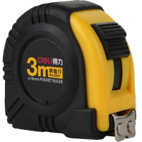 得力8207钢卷尺(黄)(把)高精度 直尺 尺子 便携式 家用办公 精准测量