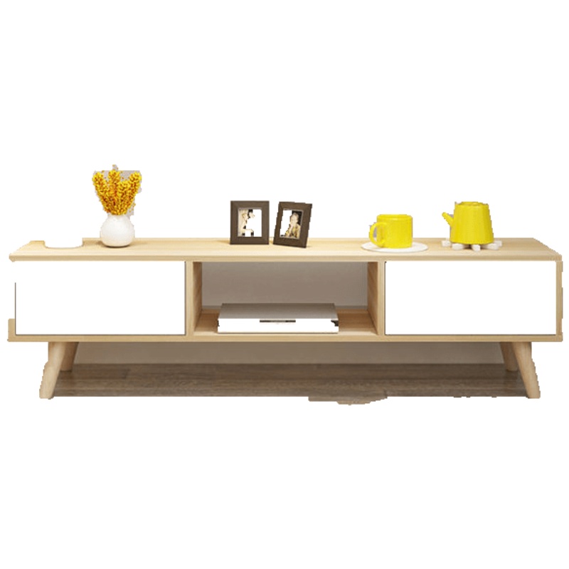 北欧电视柜现代简约 客厅组合茶几电视柜简易家用小户型 电视机柜 三抽全白色 组装安心抵