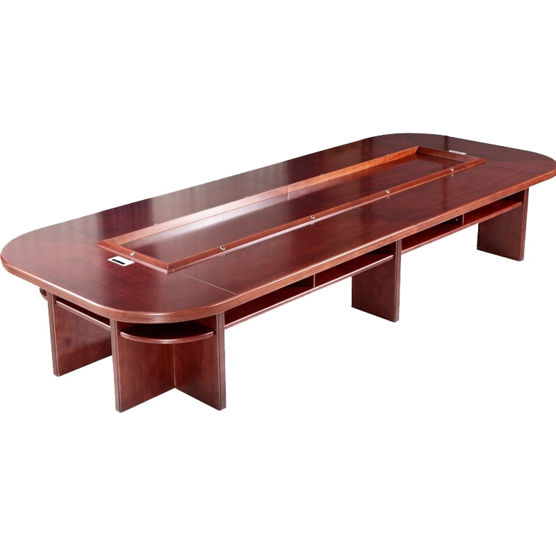 尔迈 会议室会议桌油漆贴实木皮大型会议桌洽谈桌 8米