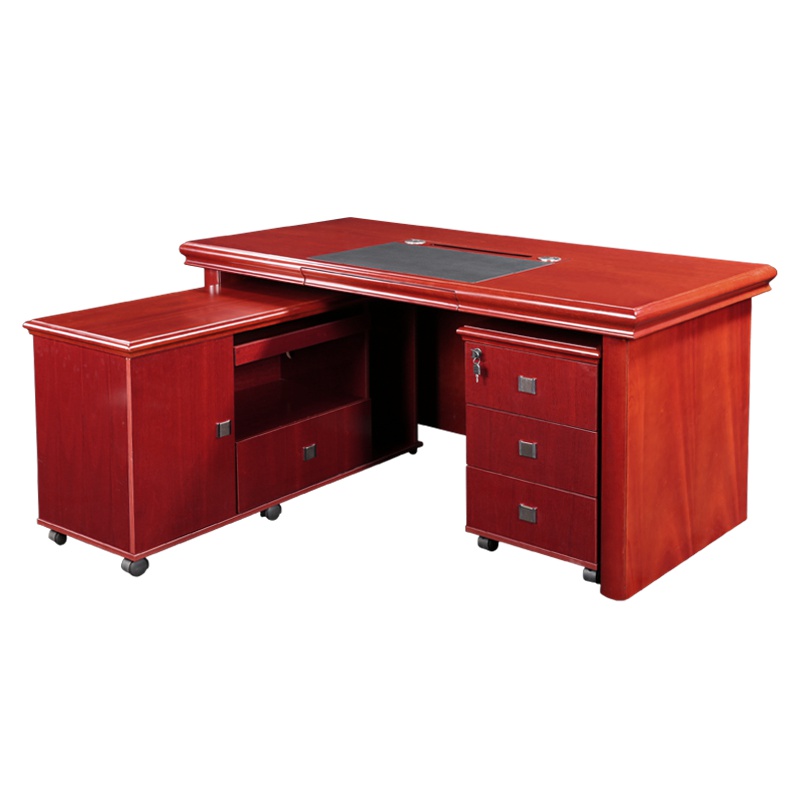 【藏书阁】办公家具简约办公桌电脑办公桌写字台贴木皮油漆1.8米