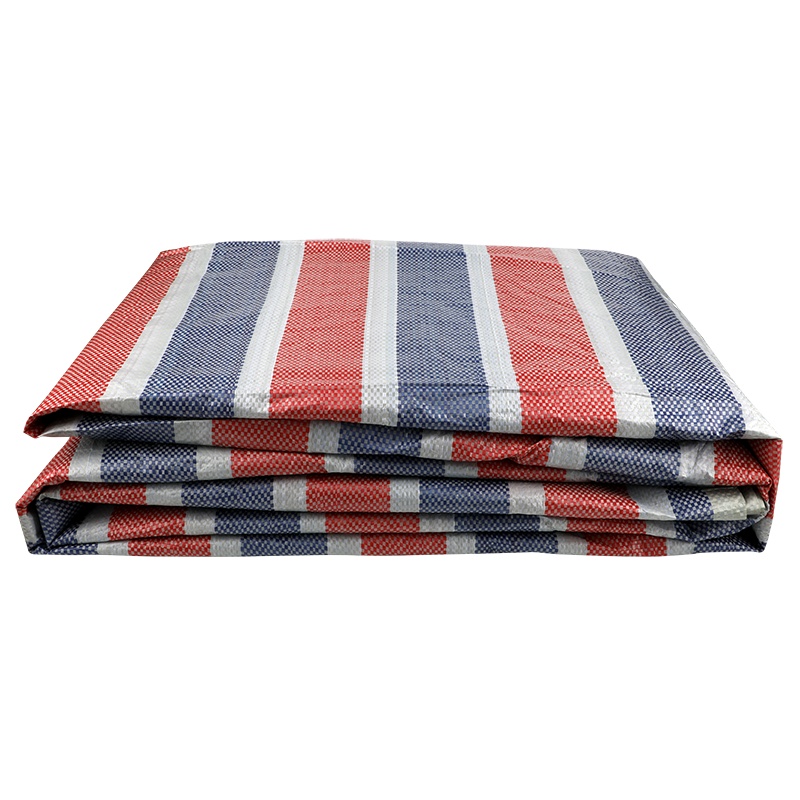 赛拓(SANTO)彩条布防水布防雨布 塑料布雨篷布 防晒防尘防风布 4mx25m/袋7064