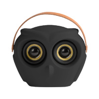 丹麦Kreafunk aOwl北欧家居风立体声无线蓝牙高音质便携儿童猫头鹰音箱 黑色