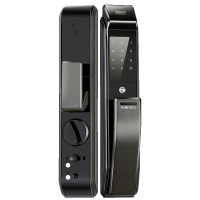 洲明翰源K9全自动指纹锁家用防盗门智能锁磁卡电子锁密码锁 三锁舌 铜 通用型