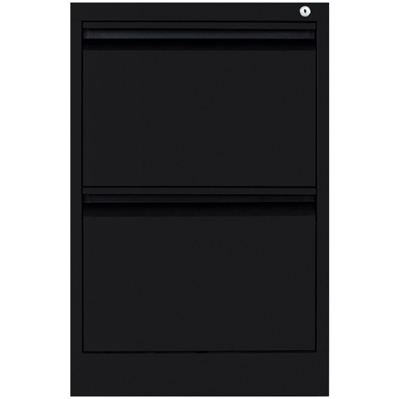 震海 二斗卡箱挂劳柜黑色鹅颈拉手卡箱铁皮柜FC挂捞柜办公柜A4挂快劳文件柜立式抽屉铁柜