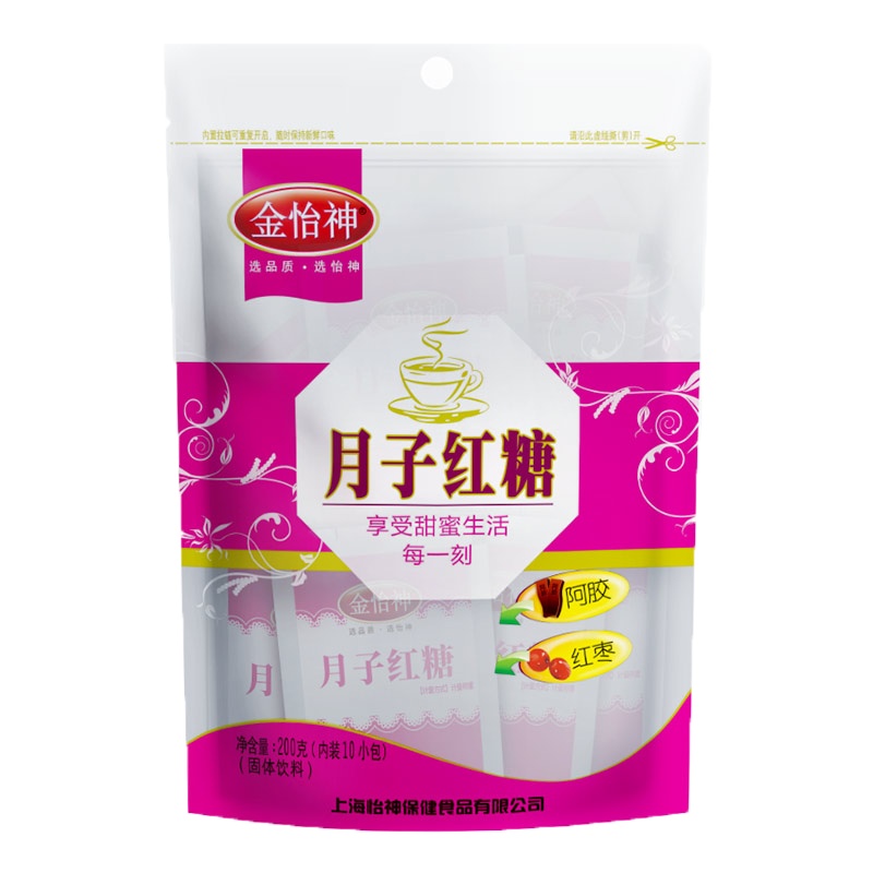 金怡神月子红糖姜茶阿胶红枣红糖姜茶古法熬制老红糖小袋装200g