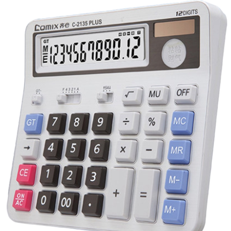 齐心(COMIX) 办公商务 计算器舒适大屏大按键计算器 C-2135PLUS