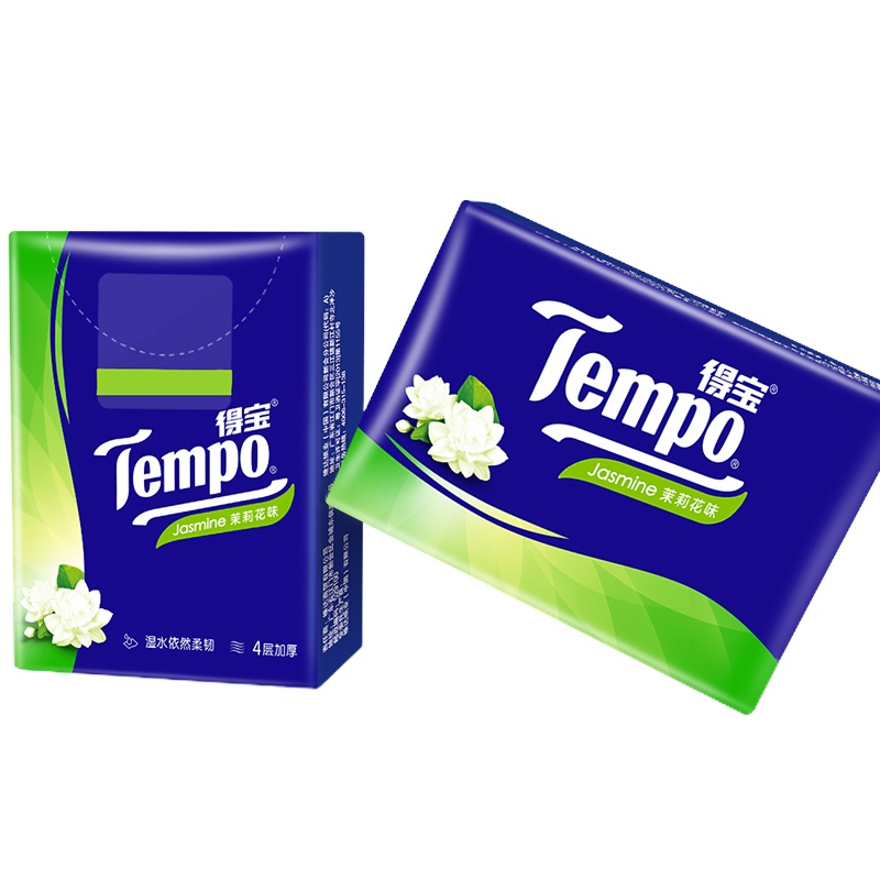 得宝 Tempo纸巾手帕纸 茉莉花香面巾纸餐巾纸 36包 2条