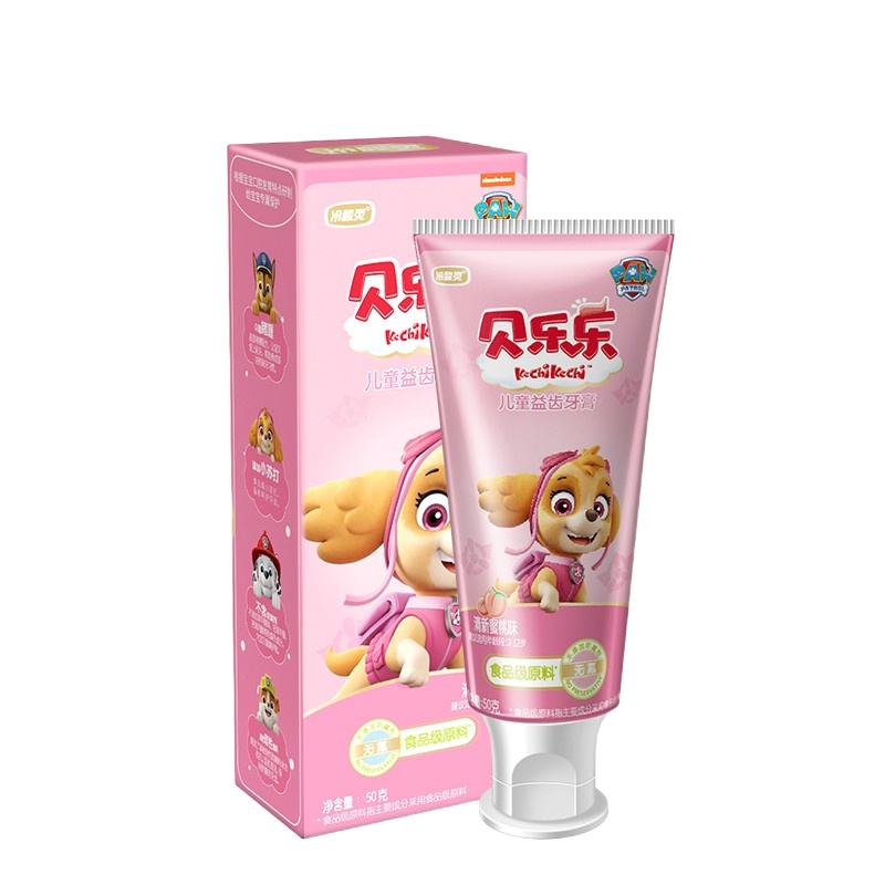 冷酸灵贝乐乐儿童益齿牙膏(清新蜜桃味)60克*2支装 温和配方护龈 儿童牙膏清新口气 水果味儿童牙膏