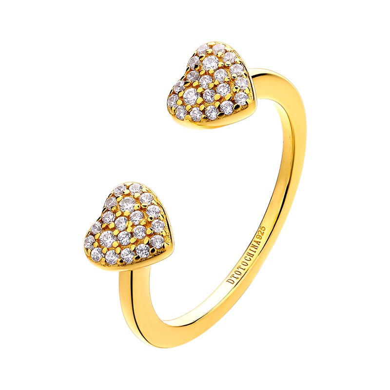 DTOTO S925银日韩版个性爱心表情食指戒指尾戒