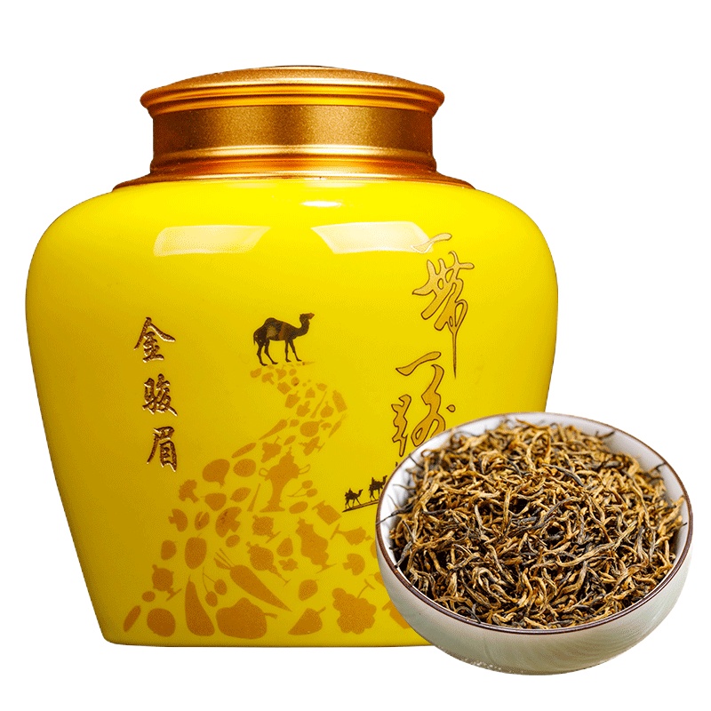 痴福 金骏眉新茶红茶茶叶正宗浓香型散装黄芽金俊眉罐装礼盒装
