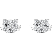 DTOTO 日韩可爱猫咪少女纯银耳钉青春甜美女耳环耳饰