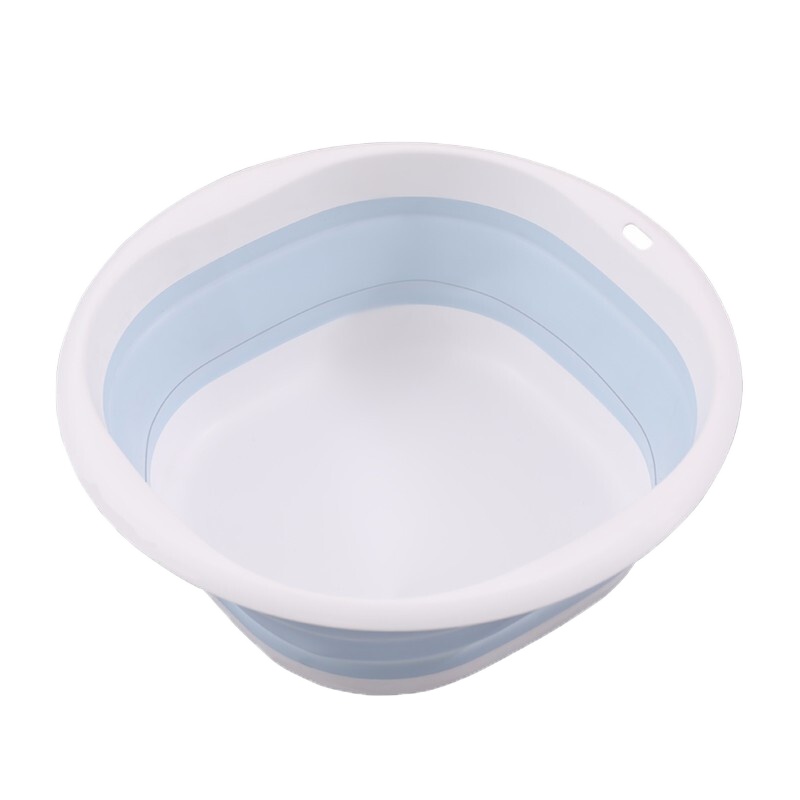 绿之源 折叠脸盆小号灰色 儿童户外旅行洗脸盆便携式旅游压缩水盆加厚洗衣盆小号灰色