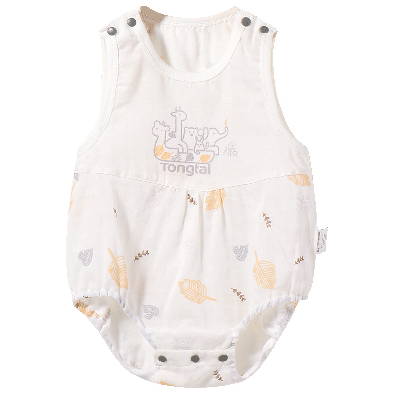 童泰TONGTAI婴幼儿内衣纯棉连体衣1-12个月男女宝宝双肩开包屁衣爬爬服婴幼儿通用73cm