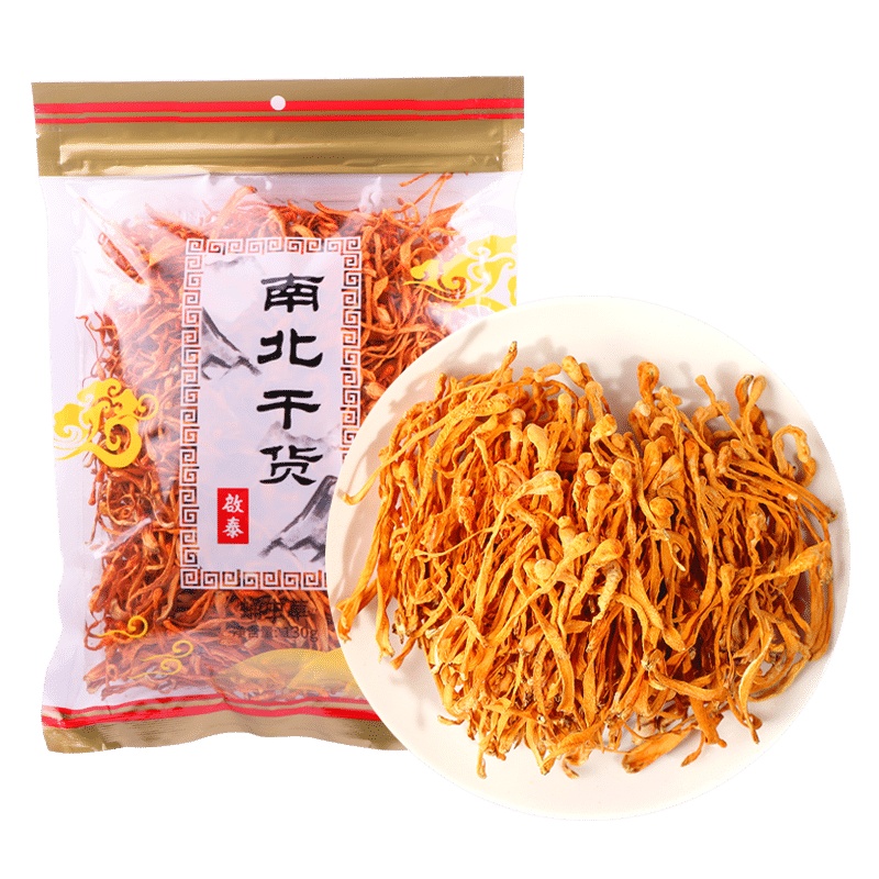 香港启泰 启华蛹虫草130g袋装北虫草花 虫草花煲汤炖汤干货 饱满紧实 汤味鲜美