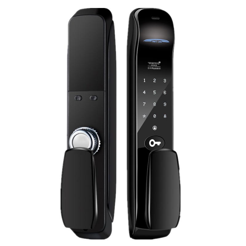 全自动智能指纹锁家用防盗锁密码电子锁大门锁APP磁卡锁感应锁 黑色