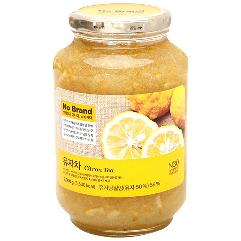 [好喝货真价实]NoBrand 韩国人气蜂蜜柚子茶 2000g/罐 进口蜂蜜茶 韩国进口