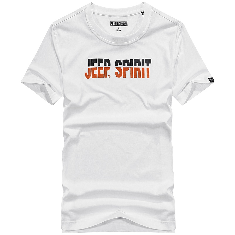 JEEP/吉普男装短袖t恤男圆领修身透气速干男士半袖运动休闲打底衫