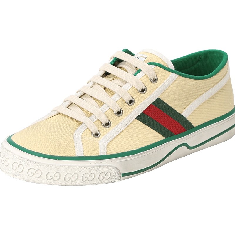 古驰GUCCI Tennis 1977 帆布鞋 经典织带织物606111 男士帆布鞋休闲鞋