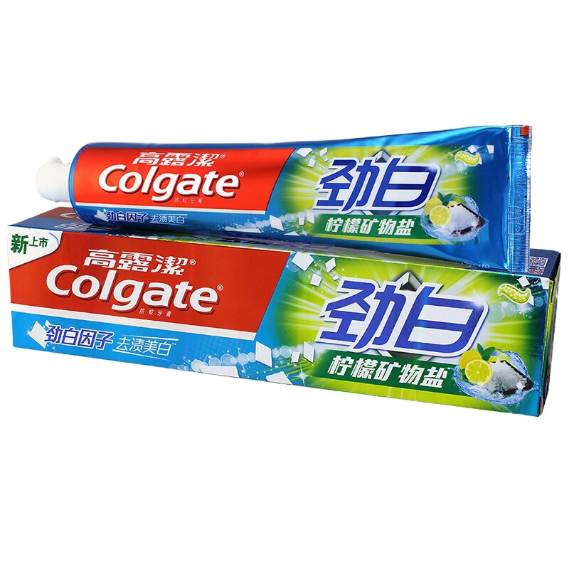 高露洁高露洁劲白柠檬矿物盐120g*3