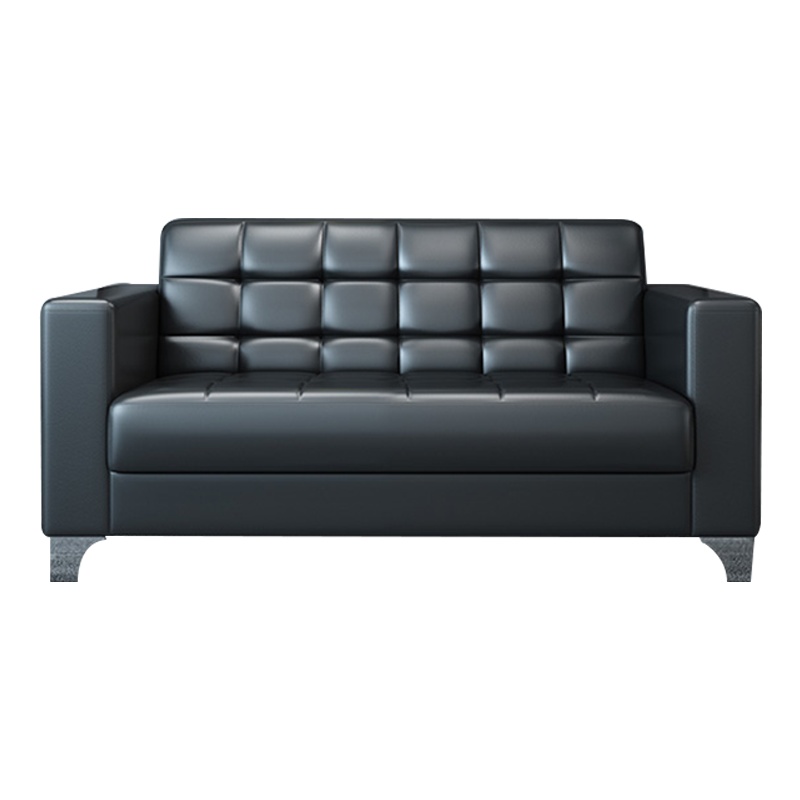 创世人 商务办公沙发茶几组合会客区接待现代简约休闲皮艺办公室洽谈沙发(不含茶几)