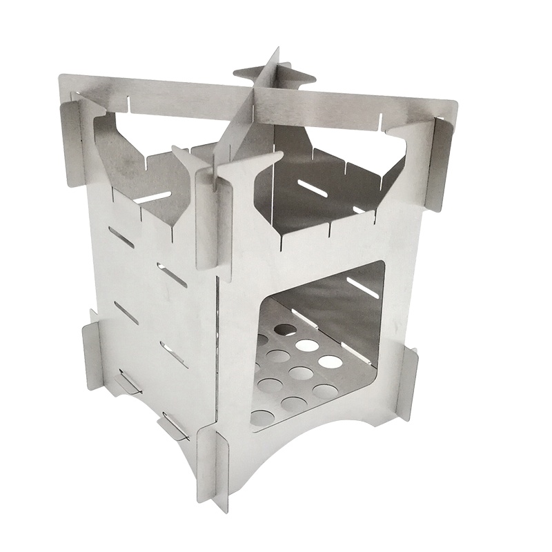 规格[展开尺寸:长10CMx宽10CMx高12.7CM 收纳尺寸:长16.5CMx宽20CM 2个装]不锈钢折叠柴火炉