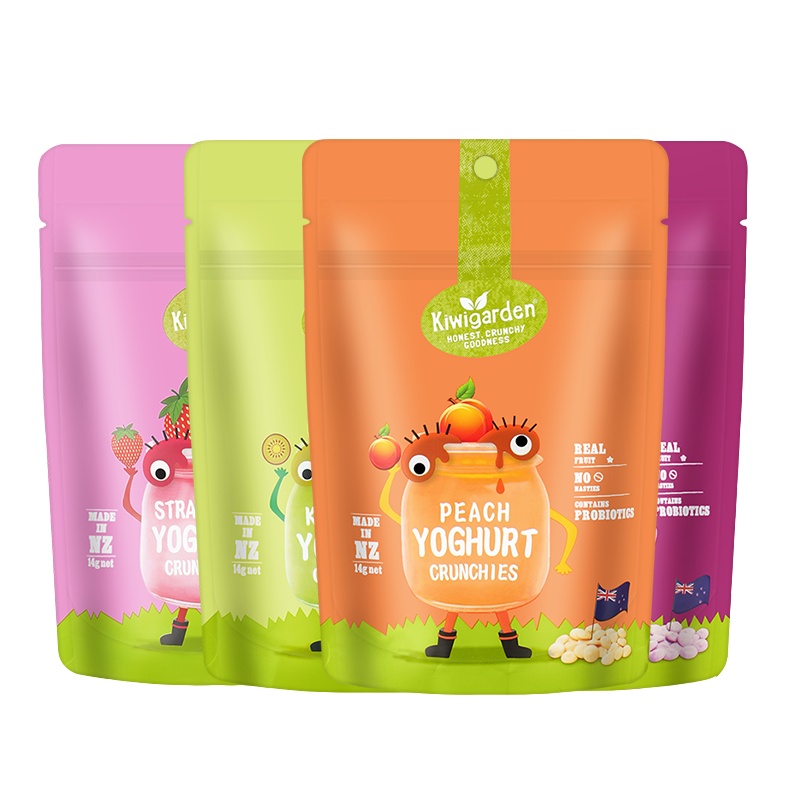 Kiwigarden奇异果园14g溶豆组合:混合莓酸奶溶豆+草莓酸奶溶豆+蜜桃酸奶溶豆+猕猴桃酸奶溶豆 孕婴童小馒头