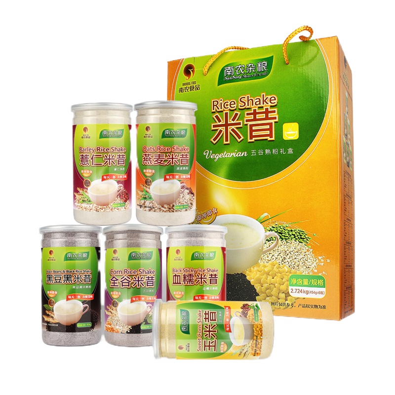 南农食品 米昔六罐装 含蔗糖中老年人米糊状流食 营养健康代餐粉 454g*6罐
