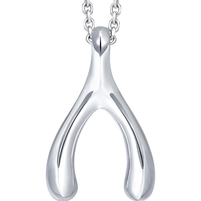 周生生(CHOWSANGSANG)Pt950铂金爱情密语许愿骨吊坠不含项链 89536P 计价