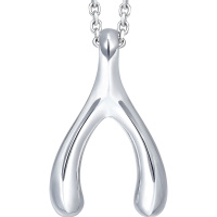 周生生(CHOWSANGSANG)Pt950铂金爱情密语许愿骨吊坠不含项链 89536P 计价