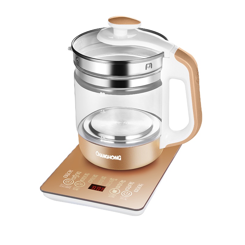 长虹 养生壶CYS-18D08S 1.8L大容量18种功能选择全钢化玻璃面板