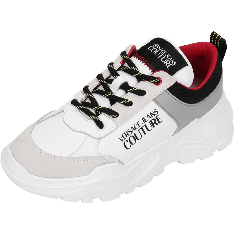 VERSACE JEANS COUTURE 范思哲 男士 牛皮革/织物厚底运动鞋 E0YZASC1 71605