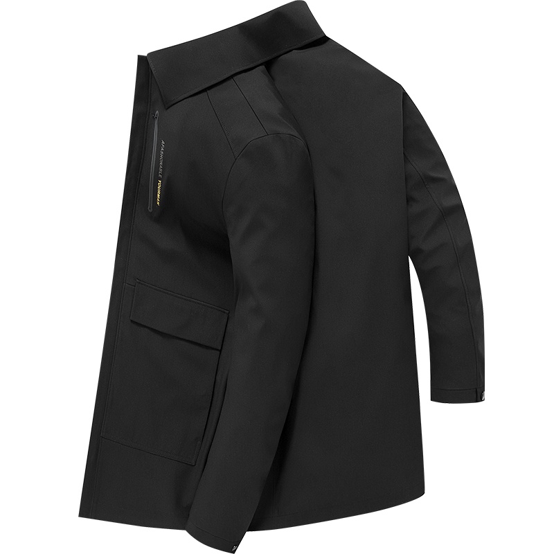 雅鹿男装新品百搭翻领挺括抗皱男士夹克外套214320012