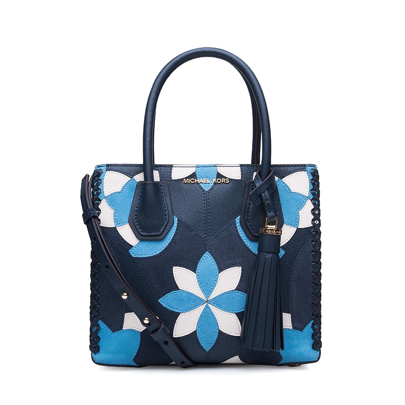 迈克·科尔斯MICHAEL KORS Mercer系列MK女包 牛皮 硬 磁扣小号拼色手提包30T7GM9M8T