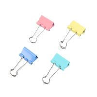 正彩(ZNCI)2604彩色长尾票夹金属票据夹燕尾夹铁夹子办公用品中号25mm 48只装