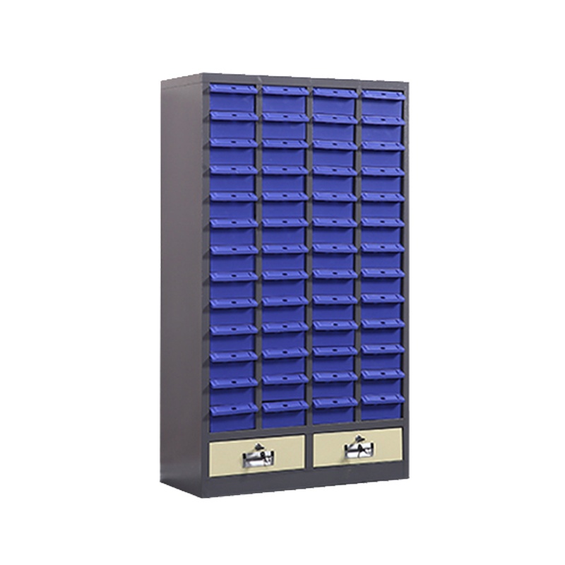 臻远零件柜抽屉式工具柜 52抽蓝色无门加二斗大号