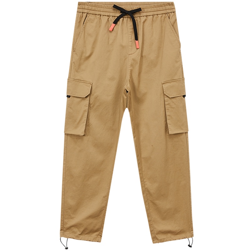 [2件2折价:36]美特斯邦威工装裤男潮流新款秋季束脚口袋直筒长裤男士运动裤