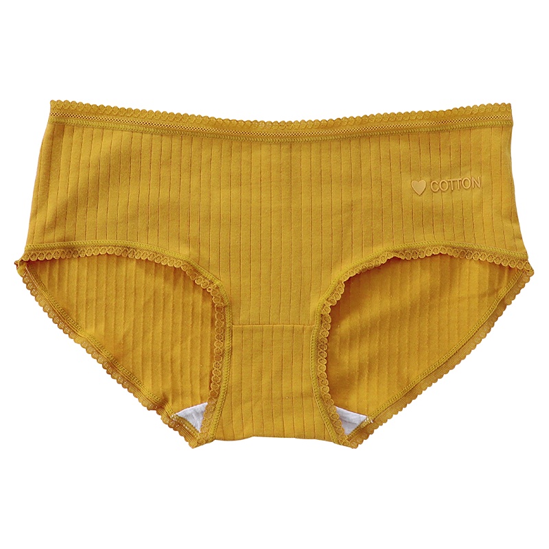 【4条装】迪奥 女士内裤环保纯色镂空花边内裤透气舒适薄无勒痕