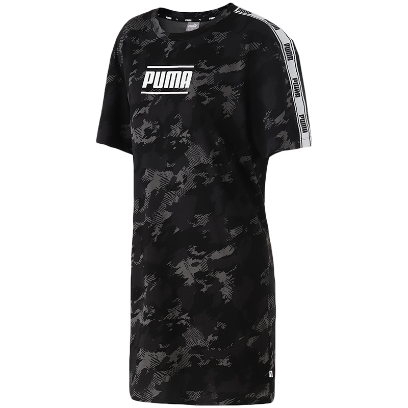 PUMA彪马女装运动服休闲服圆领串标连衣裙845044