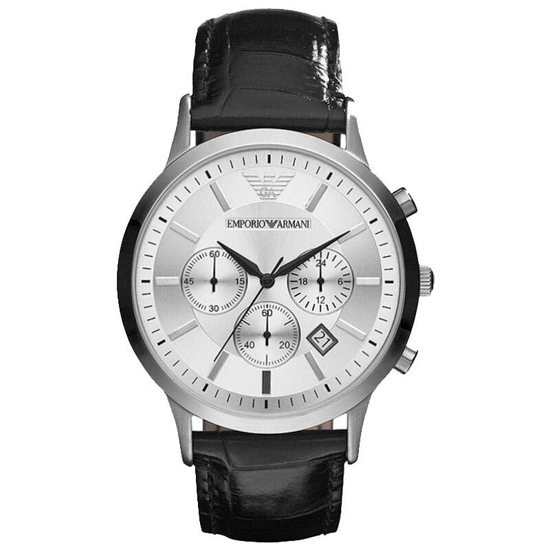 阿玛尼AR2432 石英表男 三眼计时多功能男士腕表