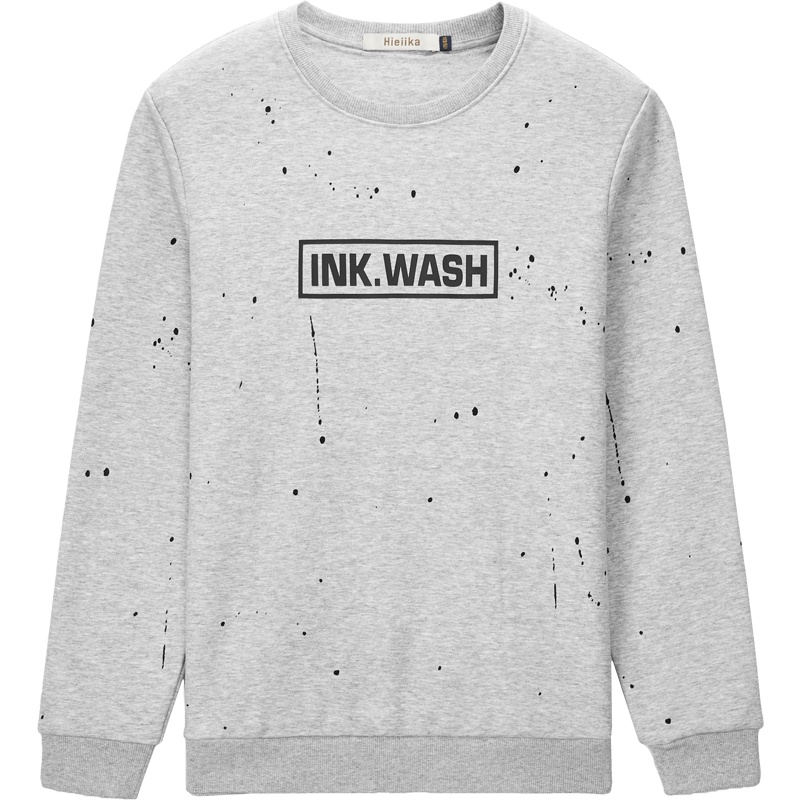 海一家2019冬季时尚个性字母印花简约基础日常休闲卫衣男