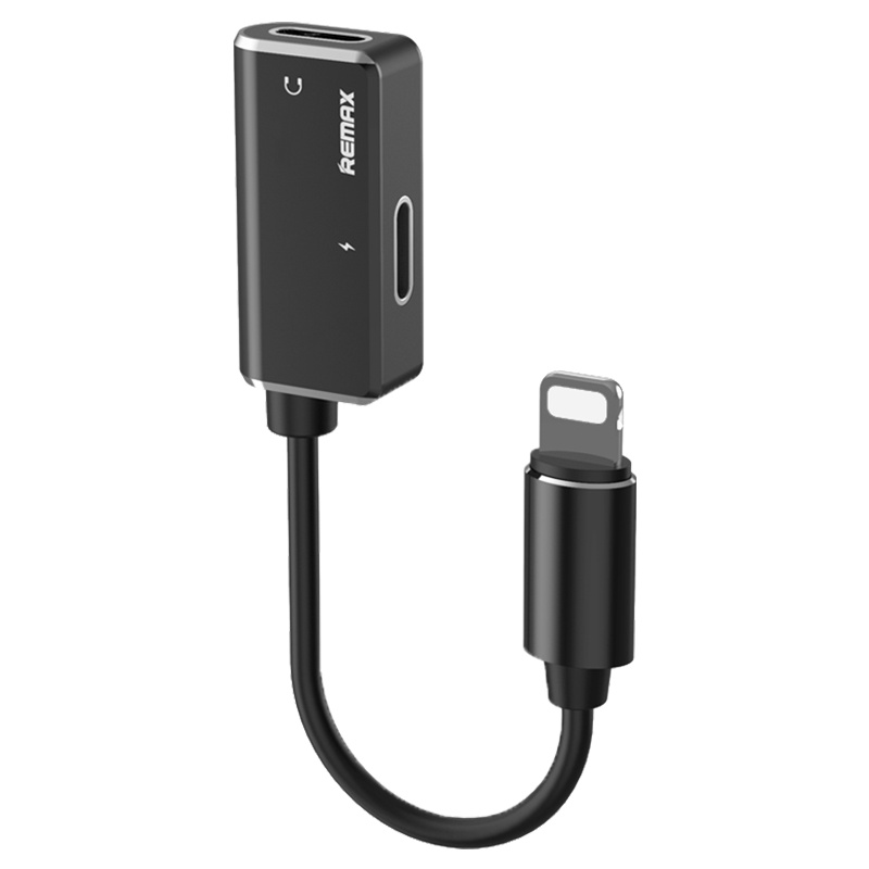 REMAX 乐享 双Lt 音频转接线 iPhone 手机同时充电听歌 白色