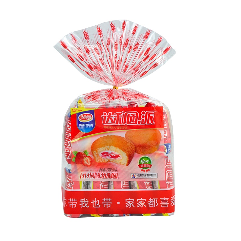 达利园 注心蛋黄派(草莓味)230g/袋 营养早餐口袋零食蛋糕