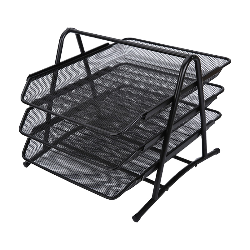 晨光(M&G)ADM94754 三层文件盘 三层文件资料架 铁网文件栏 文件筐 文件座 文件收纳架 书架 文件盘