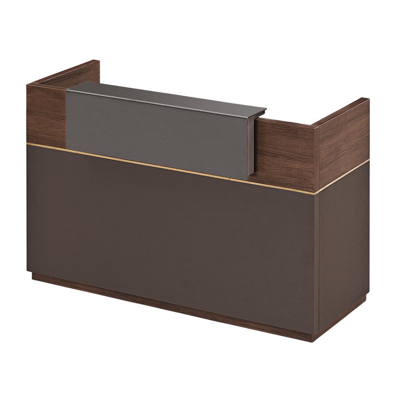 [藏书阁]前台接待台公司迎宾台办公桌简约现代办公室吧台收银柜