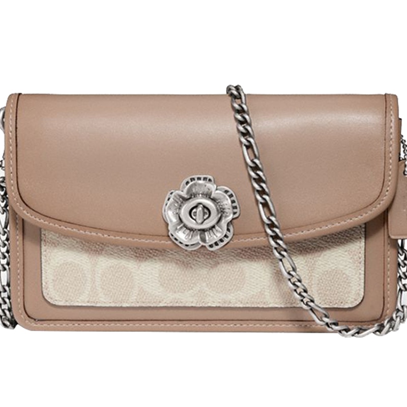 COACH/蔻驰 经典标志涂层帆布PARKER斜挎包 89289 19*12*3CM牛皮革\PVC