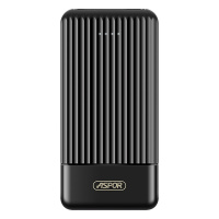 ASPOR 10000毫安充电宝移动电源 双向快充双输入双输出大容量聚合物电芯 小巧便携苹果华为小米三星VIVO通用黑色