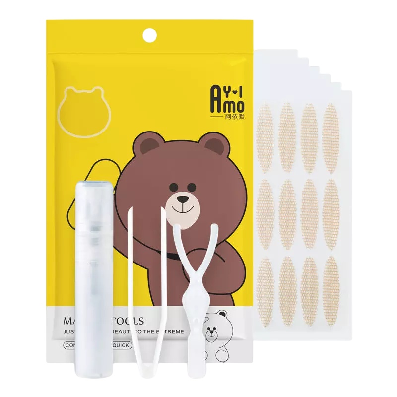 OLOEY 李佳埼蕾丝网纱双眼皮贴女无痕隐形神器自然持久定型霜肿眼泡专用