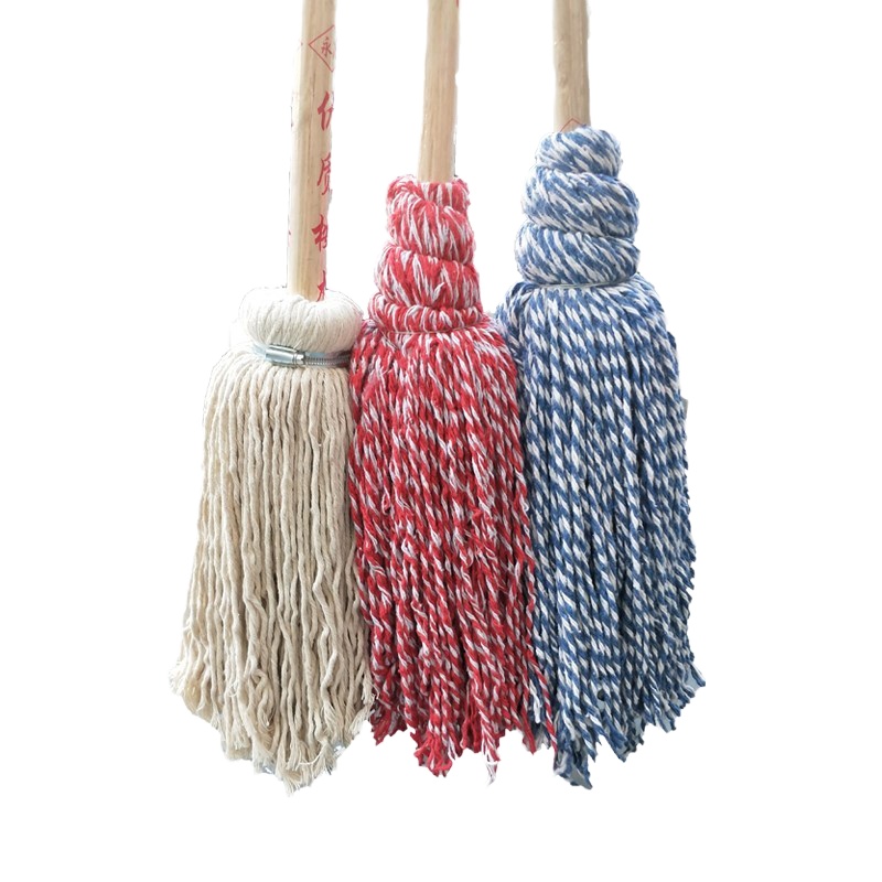 圆头木杆普通拖把棉线家用老式墩布吸水拖布酒店物业大号全棉地拖