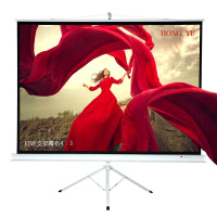 红叶100英寸4:3玻珠支架投影幕布